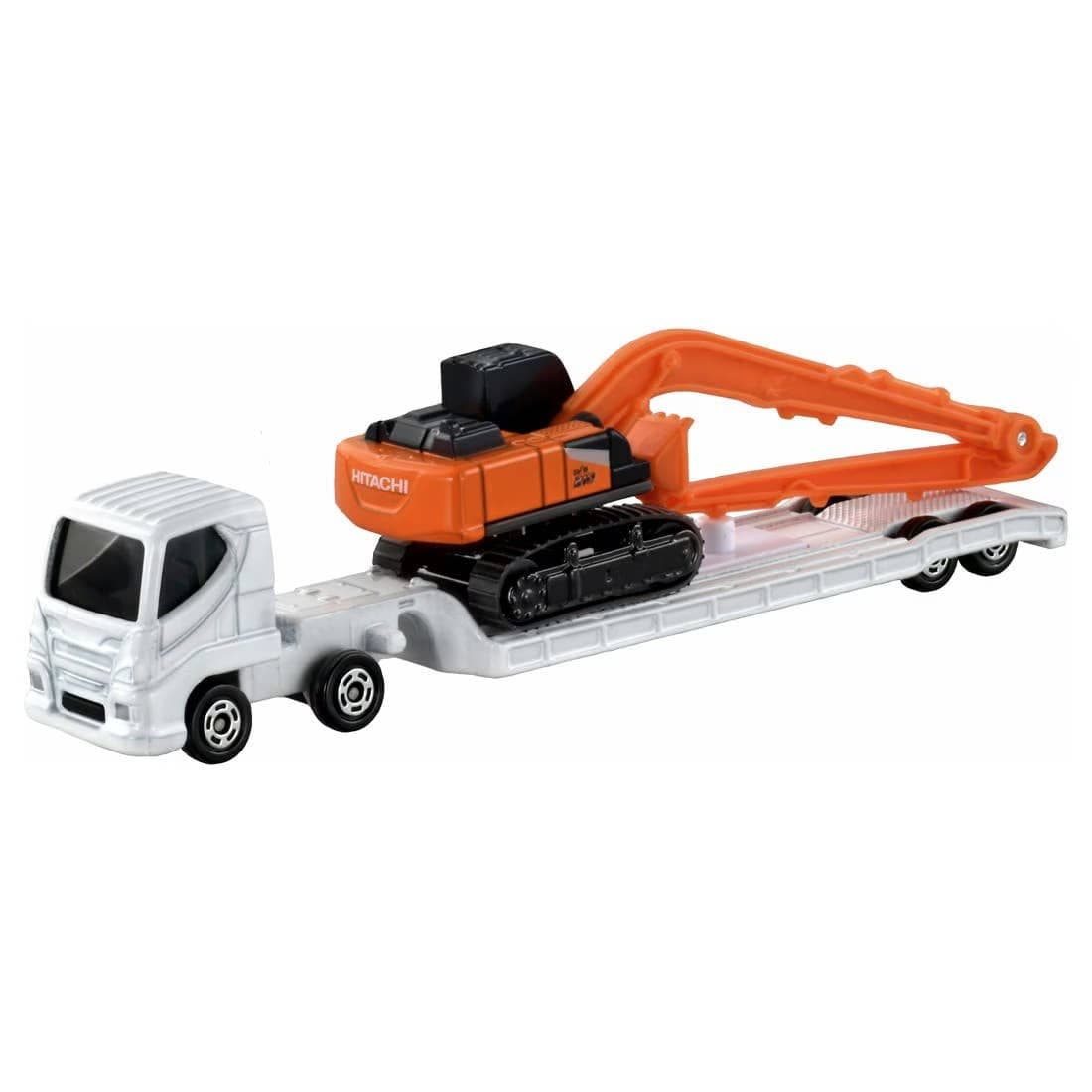 No.143 Hitachi Construction Machinery Hydraulic Excavator ZX210-7 SLF and Heavy Equipment Transport Vehicle