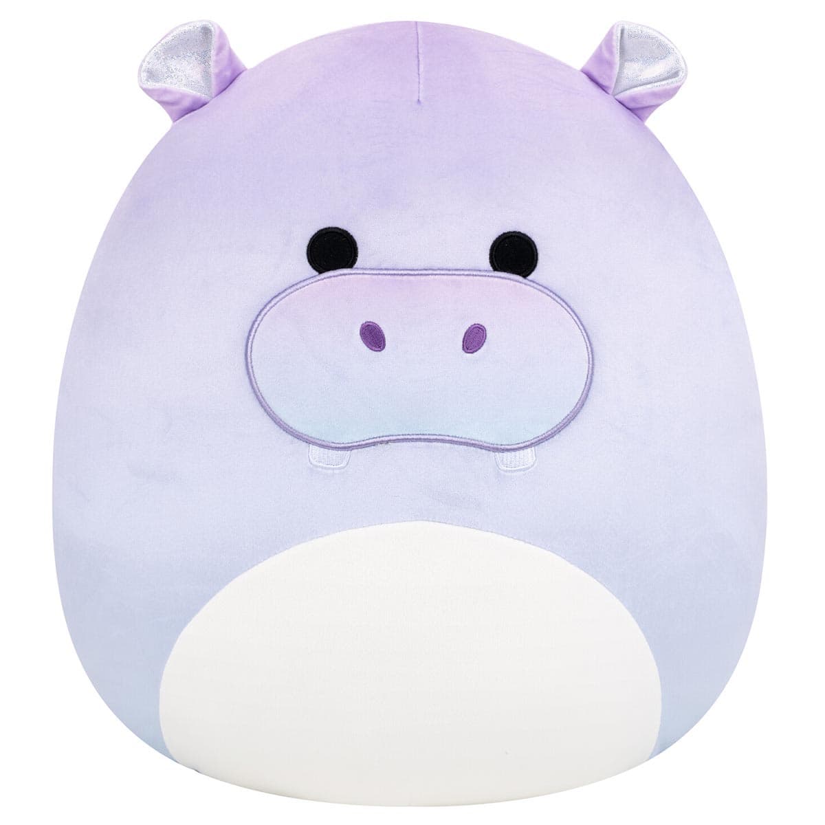 14-Inch Benedict the Purple Gradient Hippo with Sparkly Ears