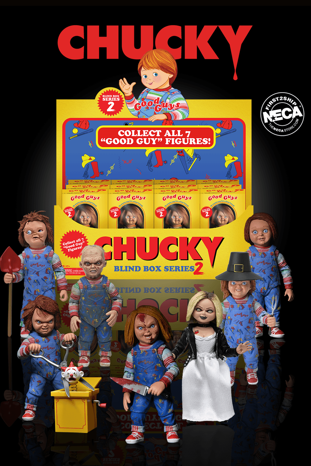 Child's Play 2/Chucky (TV Series) - "Good Guy" 7” Scale Action Figure Blind Box (Series 2) (Set of 7)