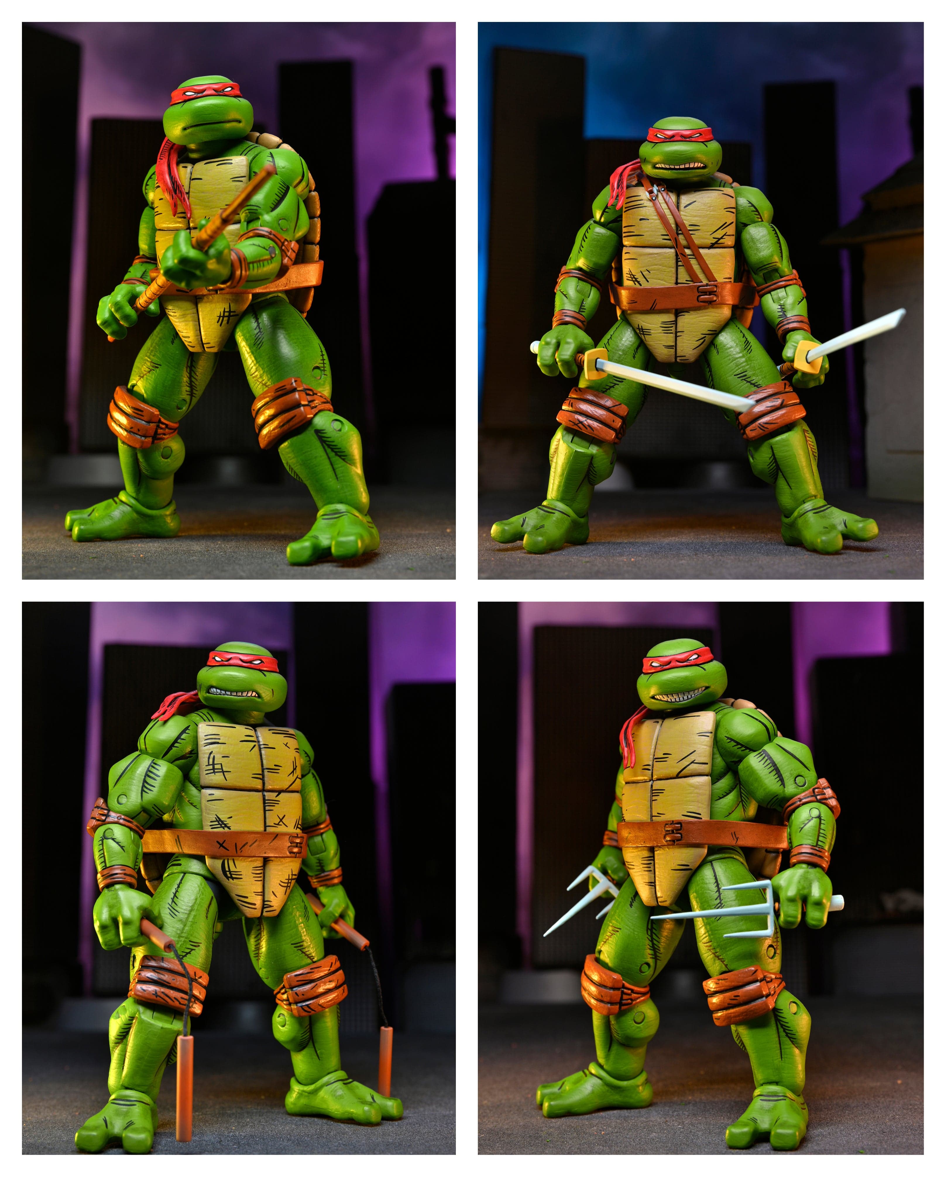 Teenage Mutant Ninja Turtles (Mirage Comics) - Donatello, Leonardo, Michelangelo & Raphael 7” Scale Action Figures Bundle