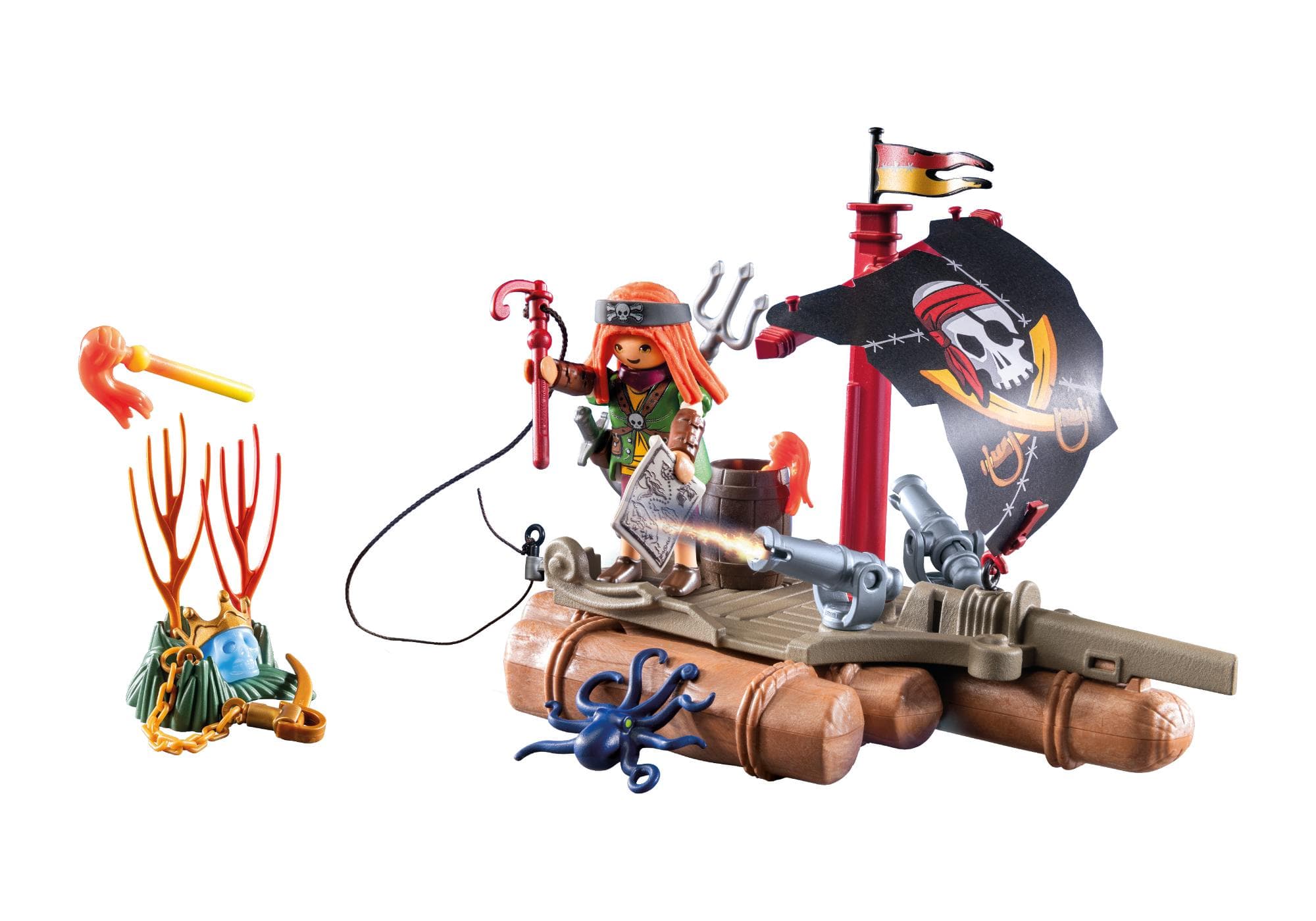 Pirate Raft with Treasure