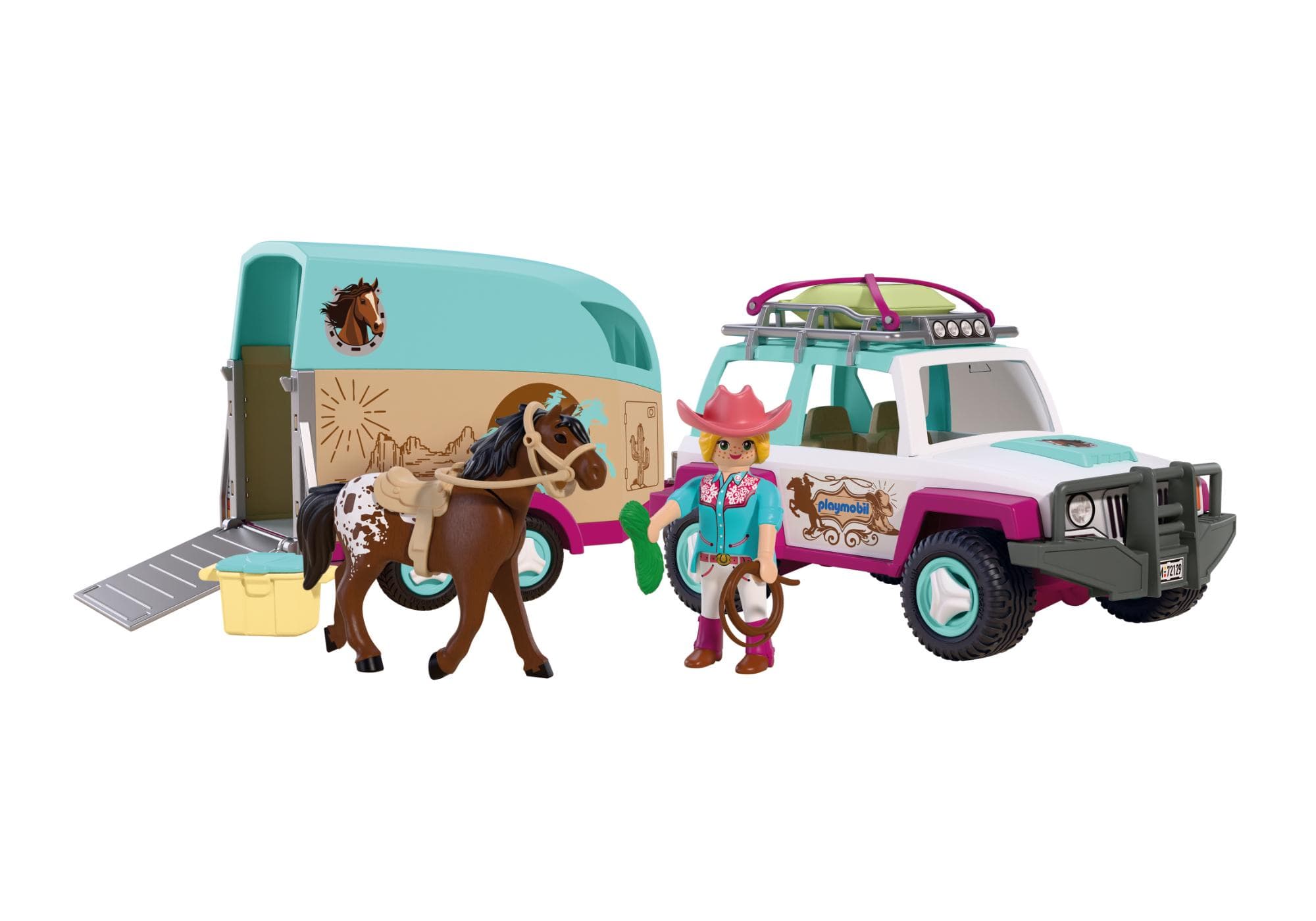 Vehicle with Horse Trailer