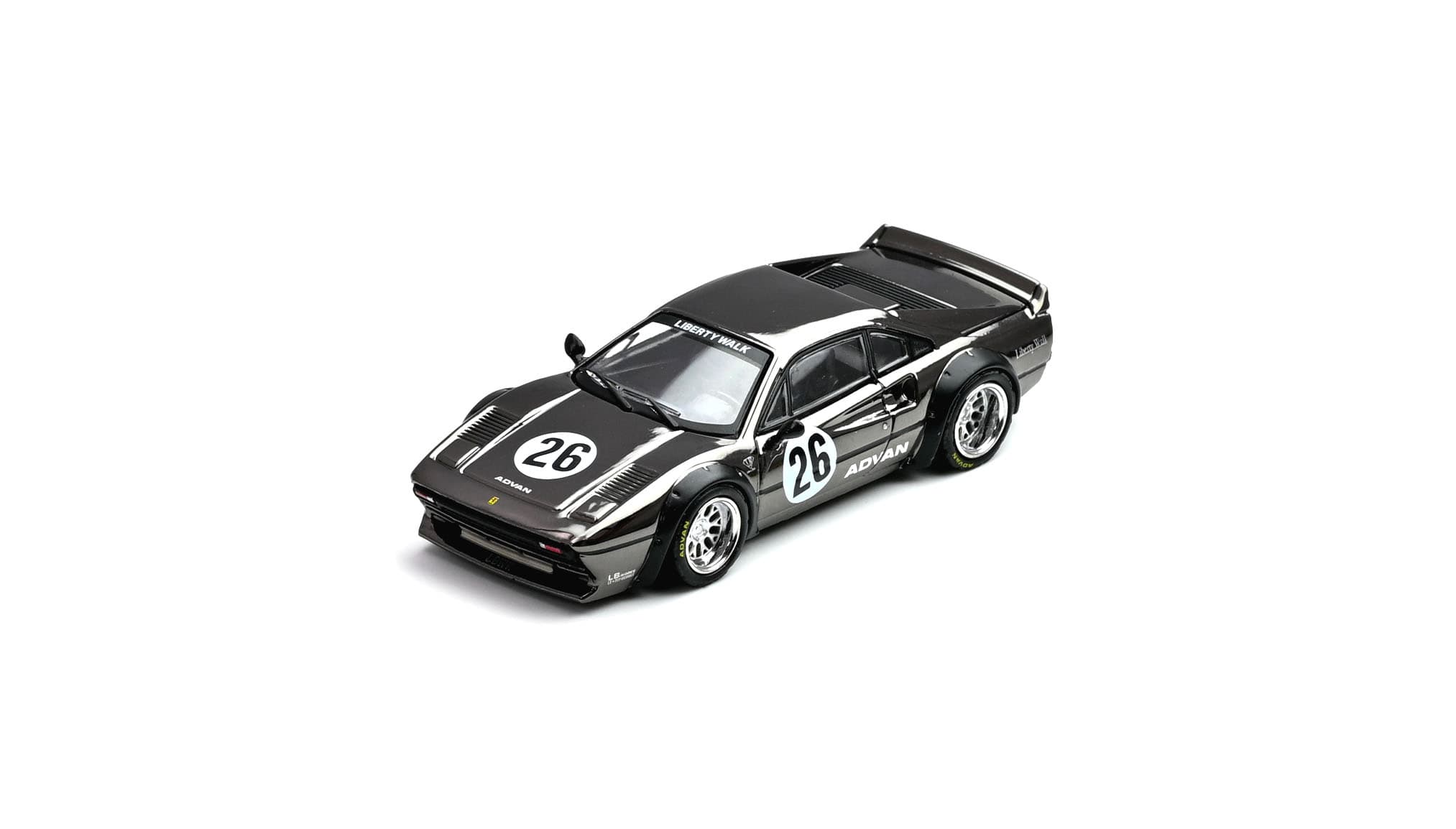 LB-Works 308 GTB Chrome Black Diecast Con Barcelona 2026 Event Edition (Limited to 1499 Pieces)