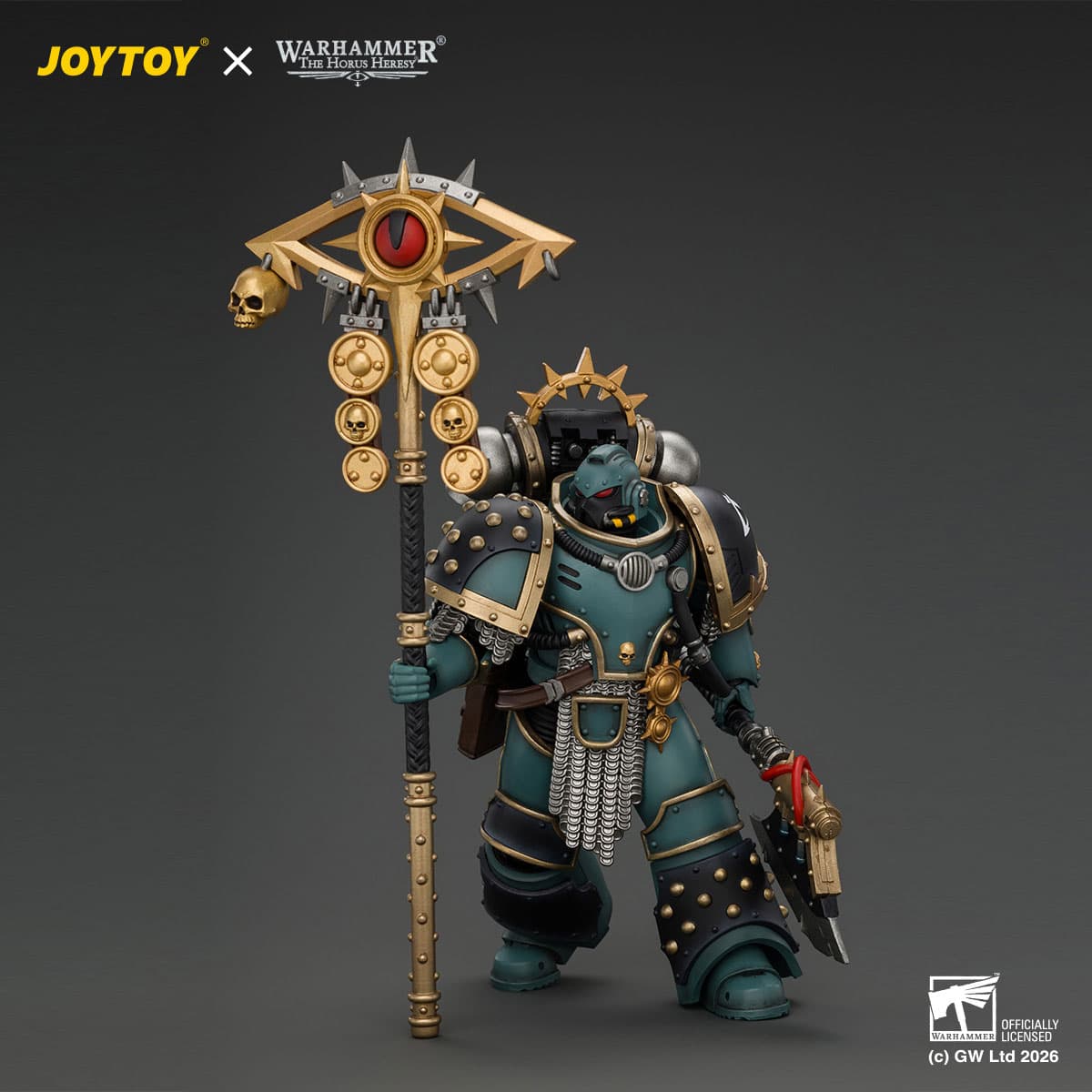 Sons of Horus Herald Consul with Icon of Allegiance, Bolt Pistol and Power Weapon