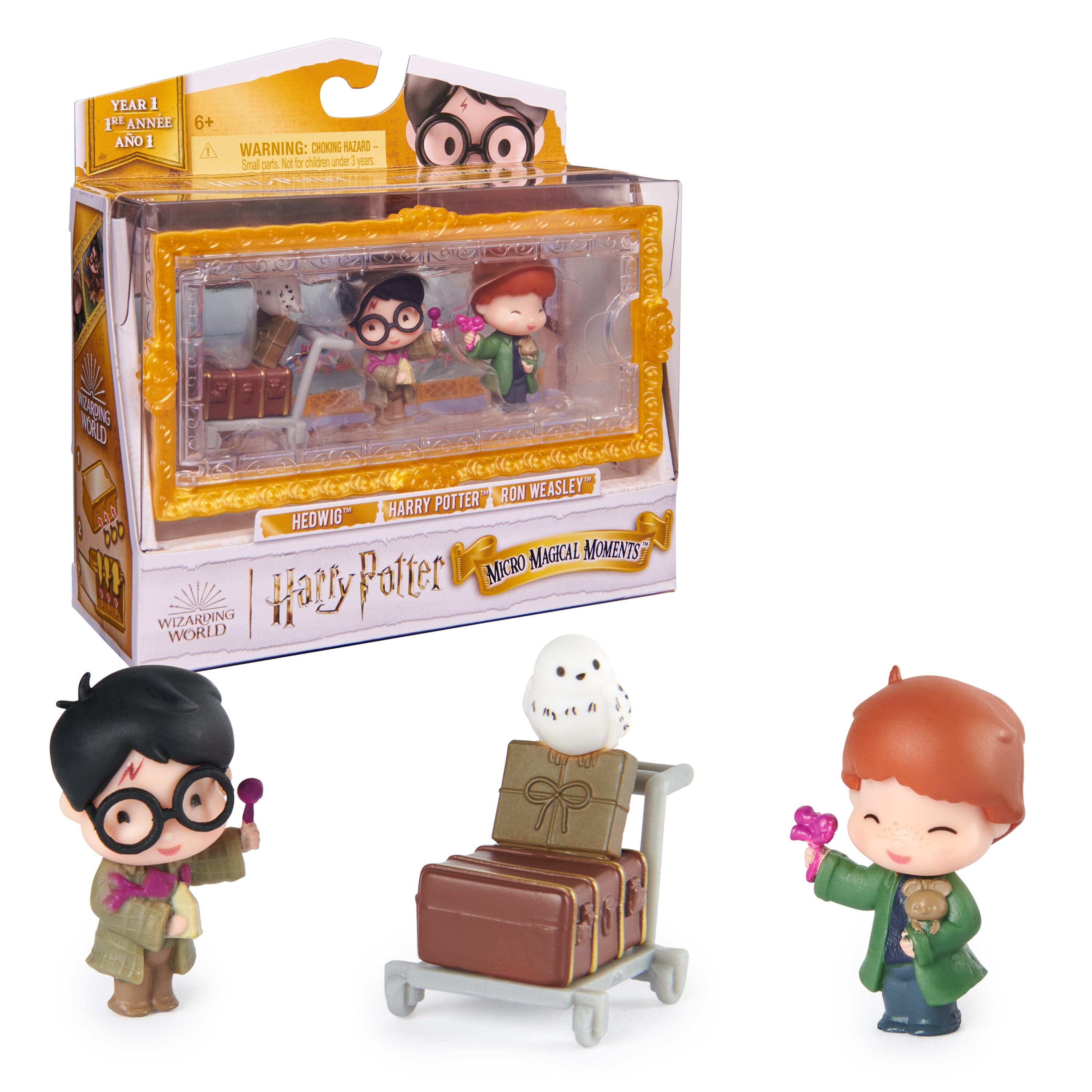 Wizarding World, Micro Magical Moments Harry, Ron, and Hedwig Figure Set
