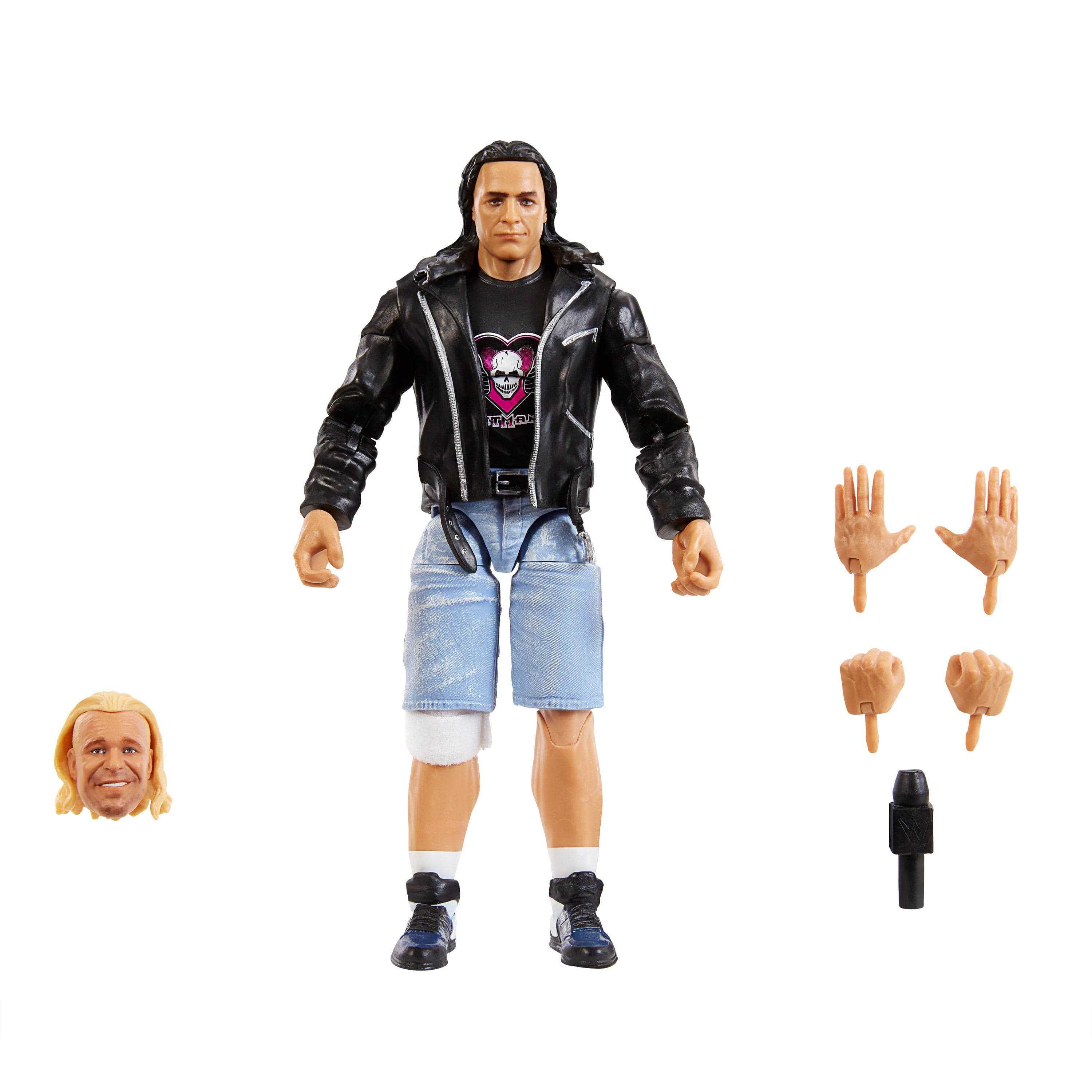 WWE Monday Night War Elite Collection Bret “Hit Man” Hart Action Figure & Accessories 6-inch Set