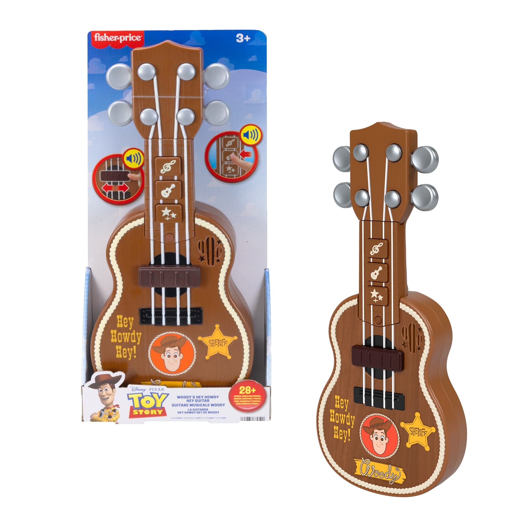 Imaginext Toy Story Woody's Hey Howdy Hey Guitar Toy With Music, Songs & Talking