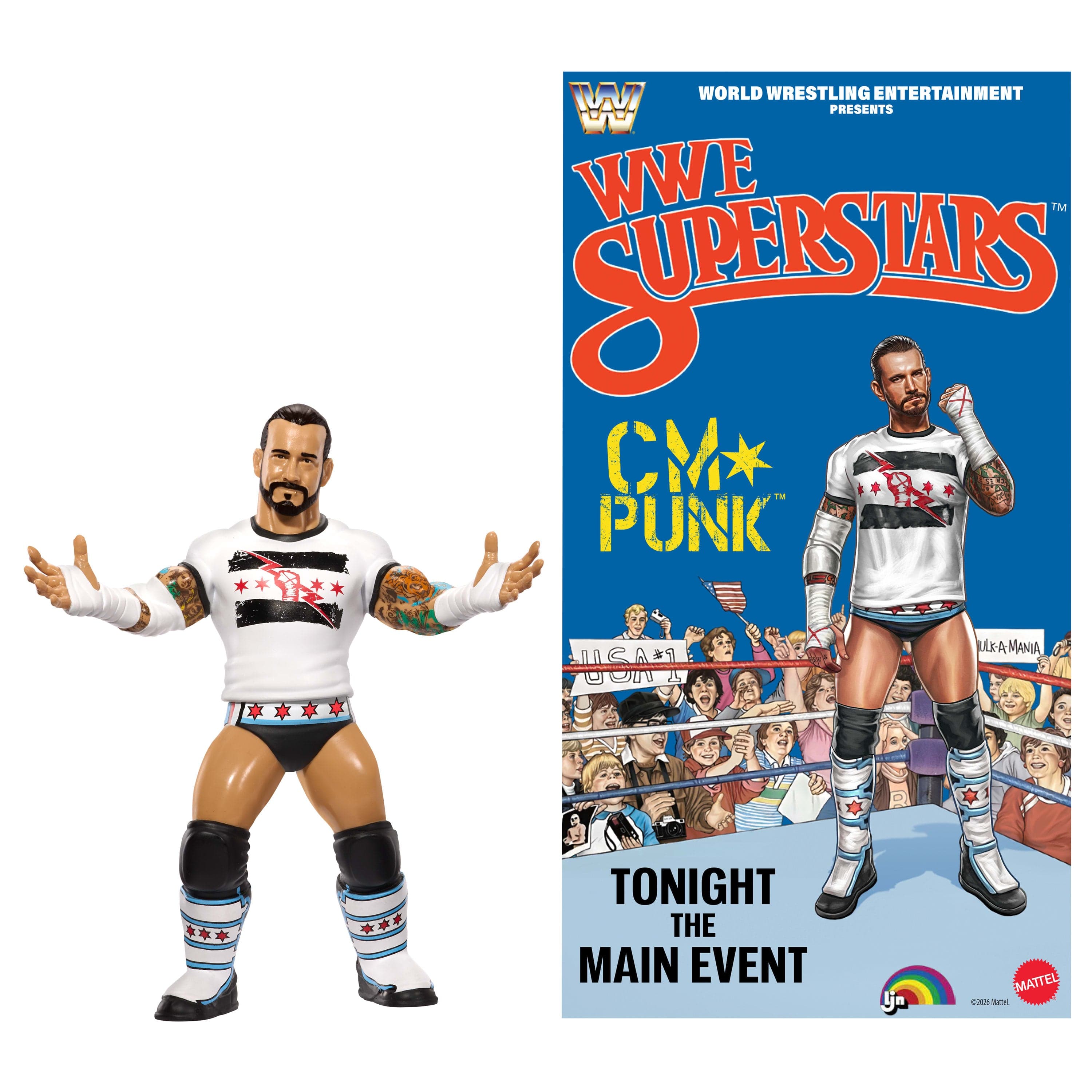 WWE Ljn Superstars Action Figure, 1980s Retro 8-Inch Collectible Toys