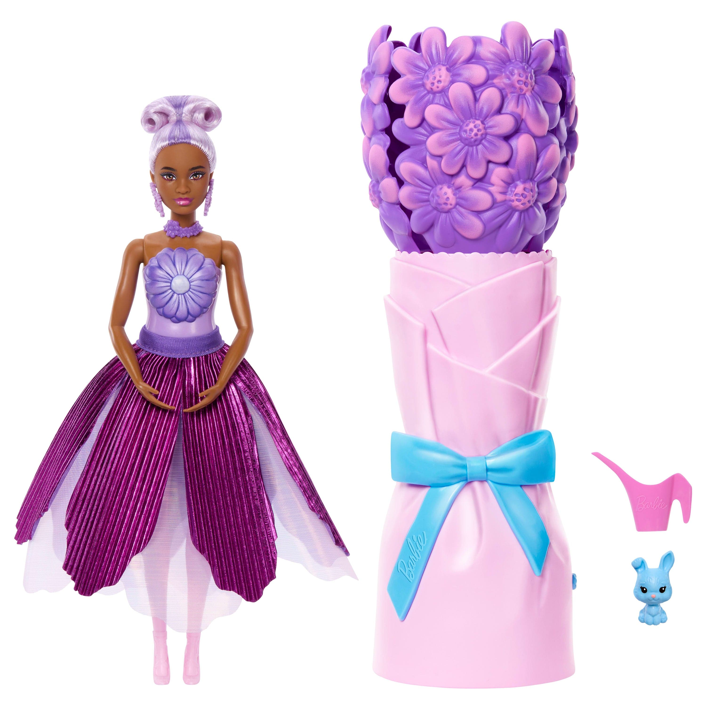 Barbie Petal Pop Muñeca Margarita Morada