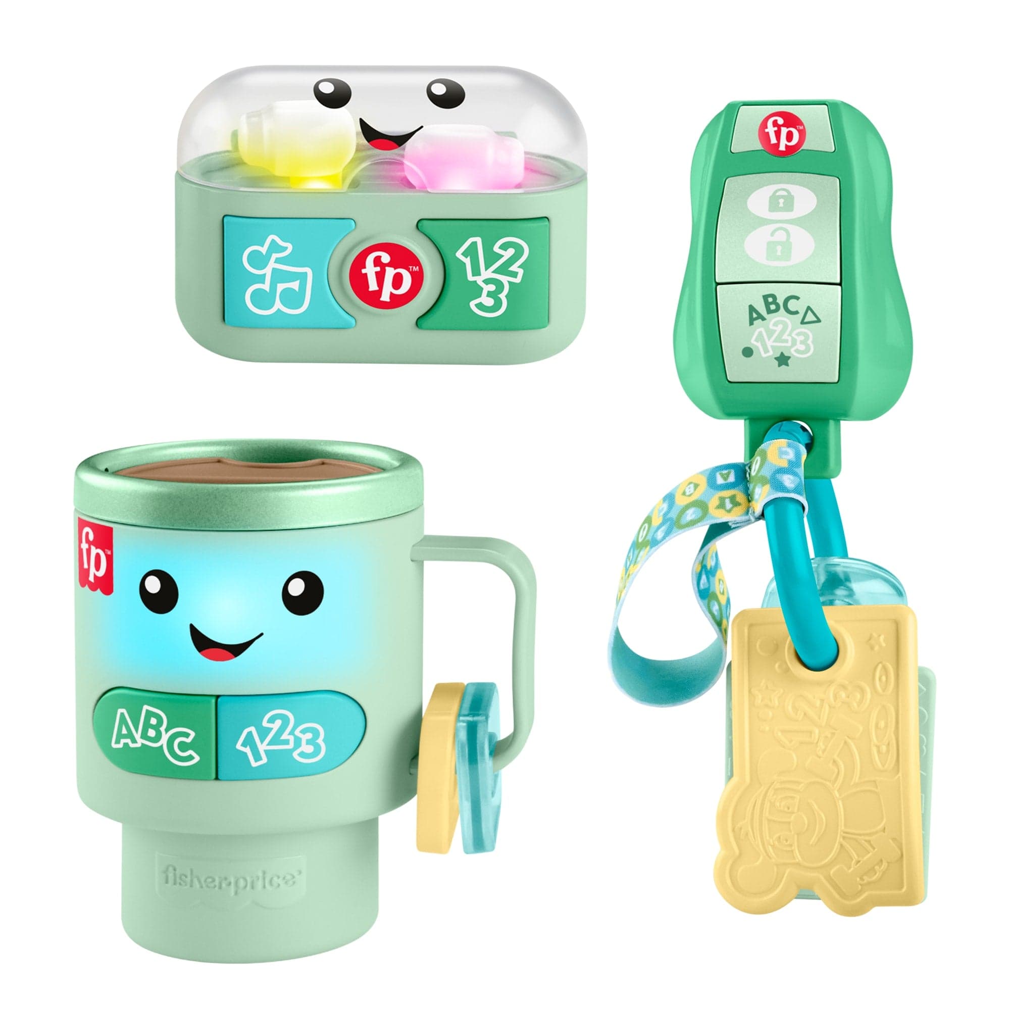 Fisher-Price Laugh & Learn Baby's Ready To Go Gift Set, 3 Electronic Learning Toys