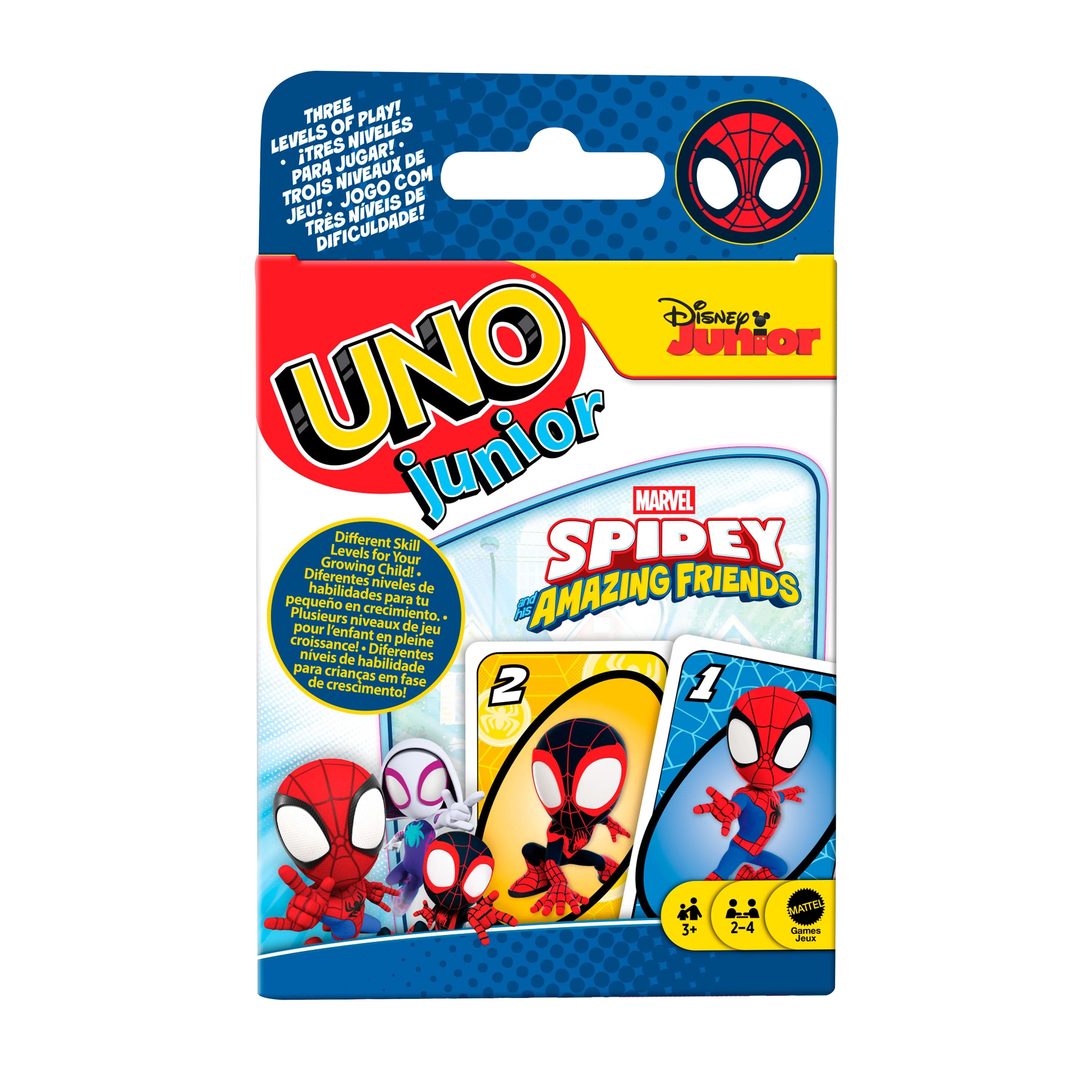 UNO Junior Marvel Spidey And His Amazing Friends Card Game For Kid, Adult & Family Nights