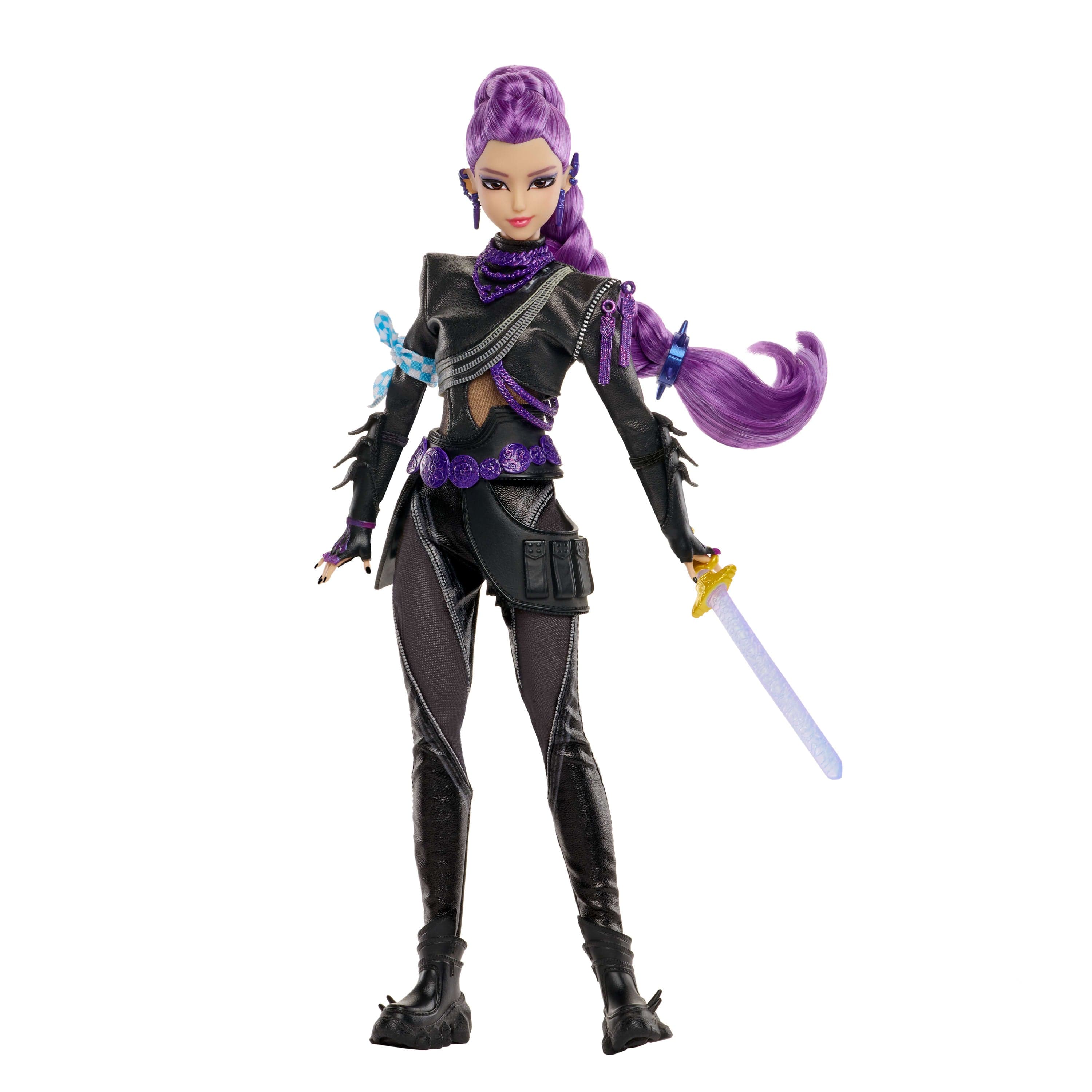 KPop Demon Hunters Huntr/X Rumi Deluxe Fashion Doll in Removable Battle Look With Sword Accessory