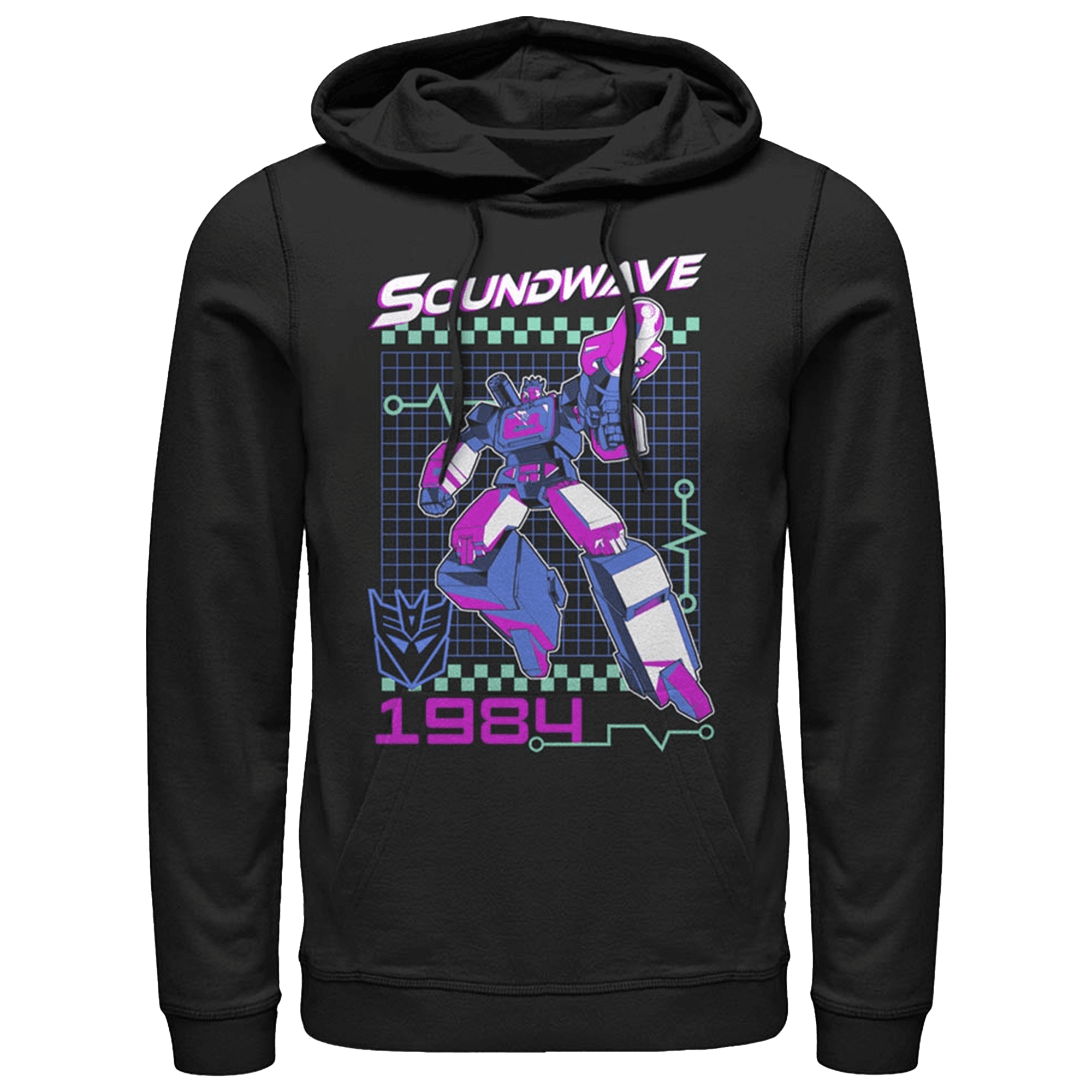 Transformers Soundwave Retro Men's Hooded Fleece Sweatshirt