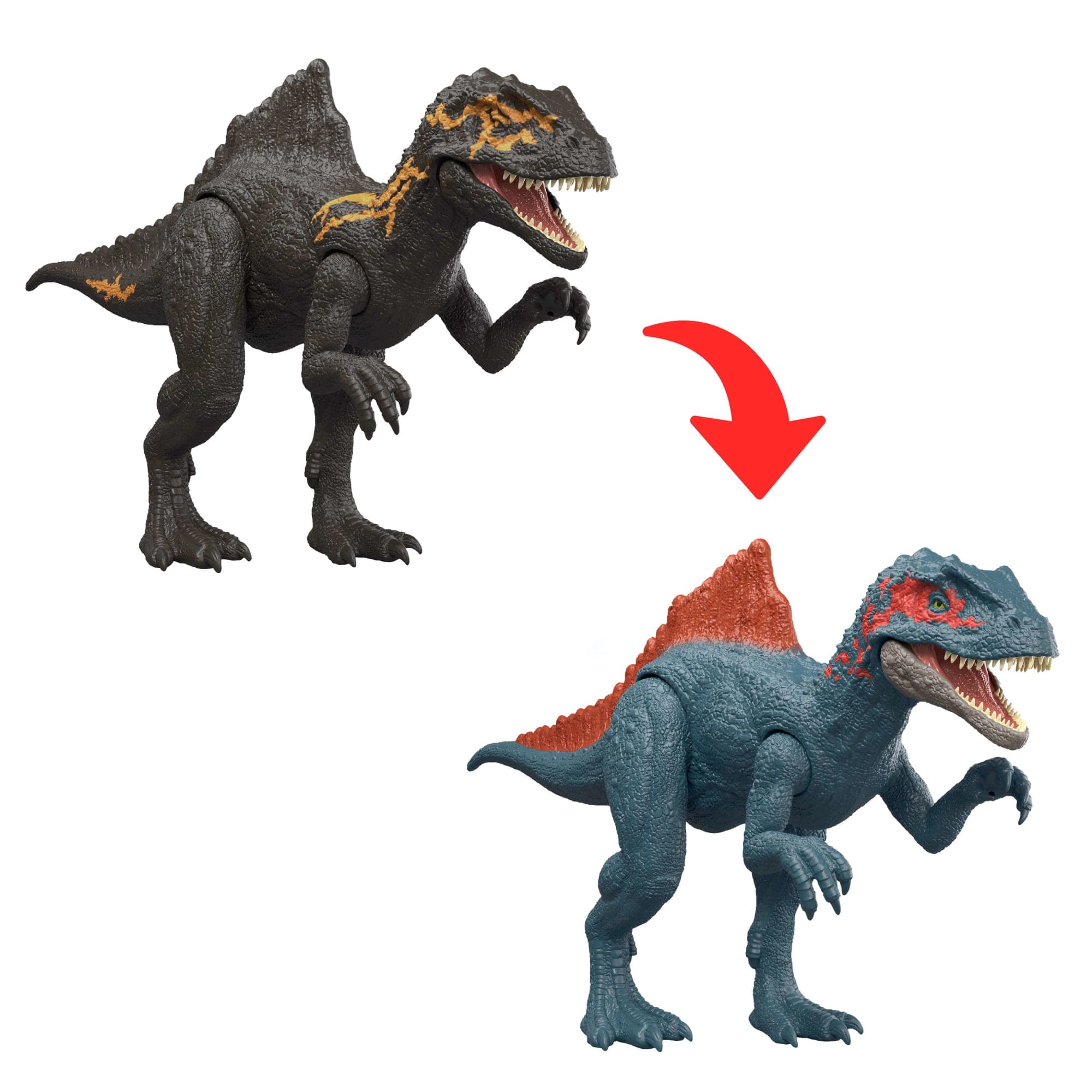 Jurassic World Dino Reveal Deluxe Concavenator Action Figure, Peel Off Color Change Toy