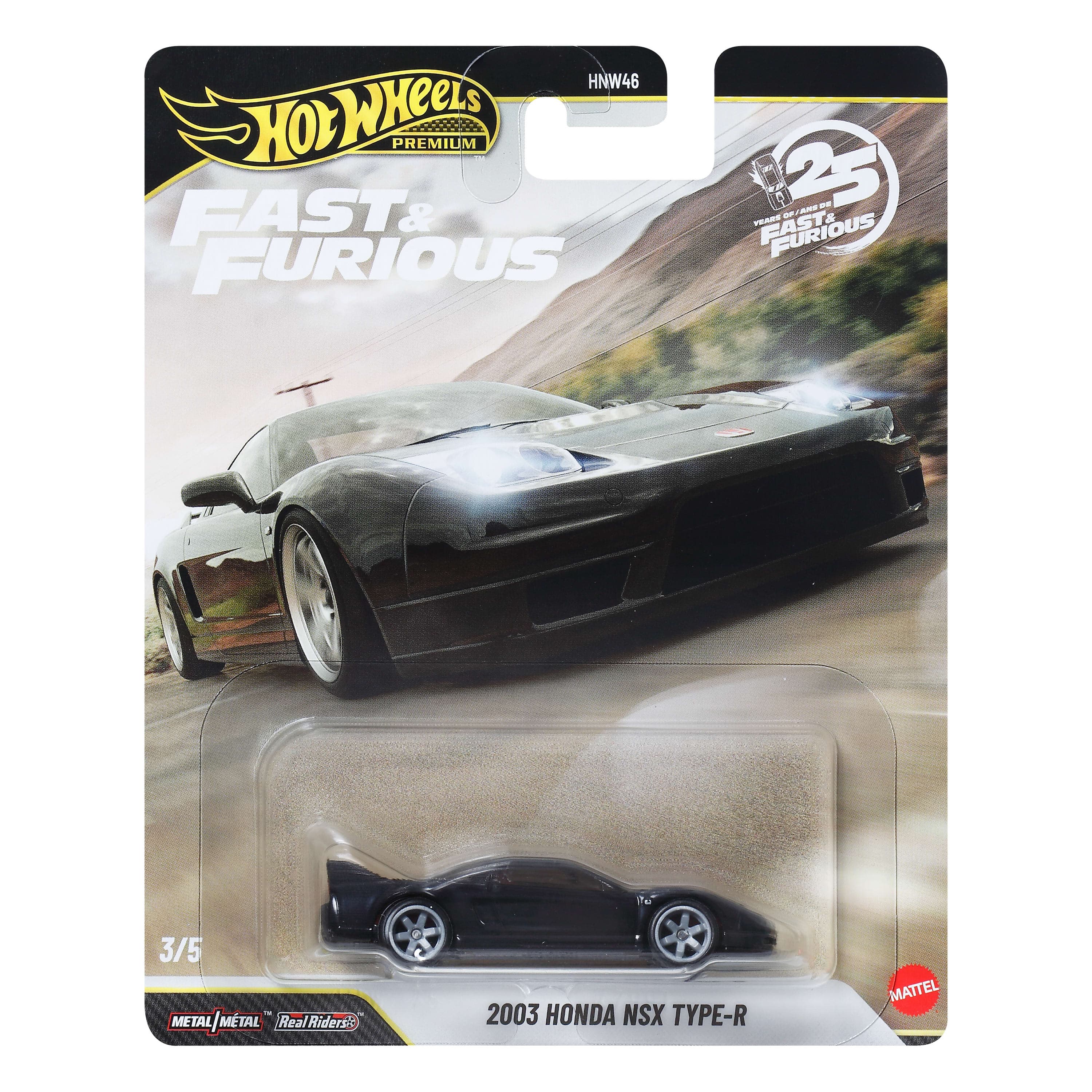 Hot Wheels Collector Vehículo de Colección Auto Rápidos y Furiosos 2003 Honda NSX Type R