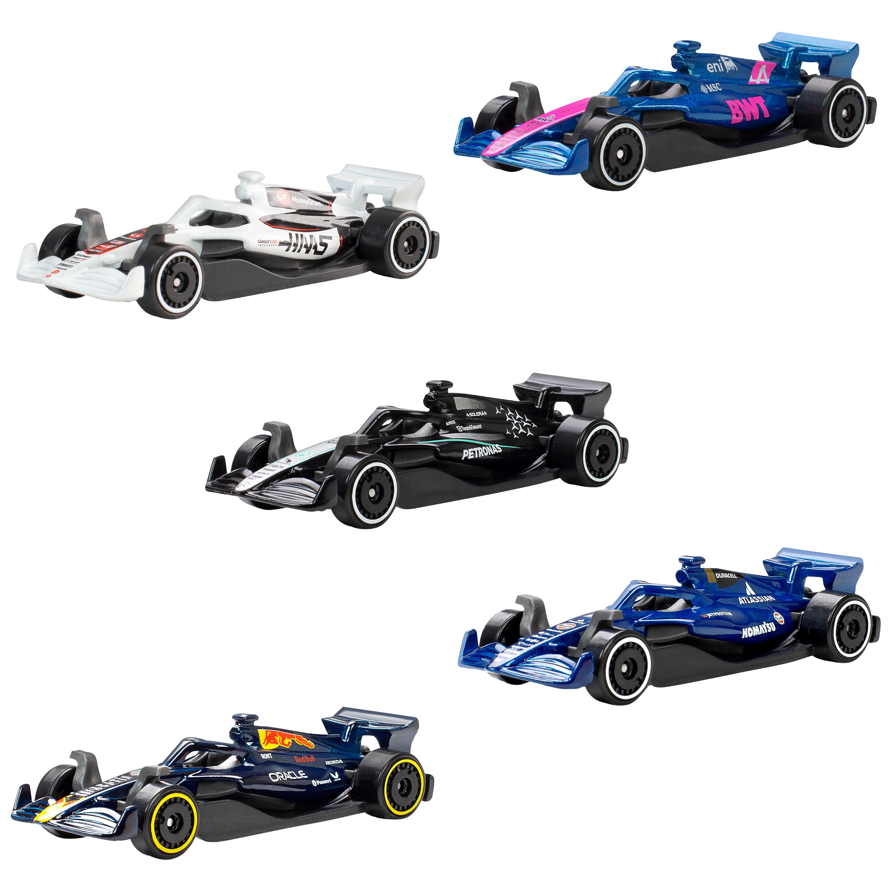 Hot Wheels Diecast Veículo de Brinquedo Carros de Corrida F1 5pack