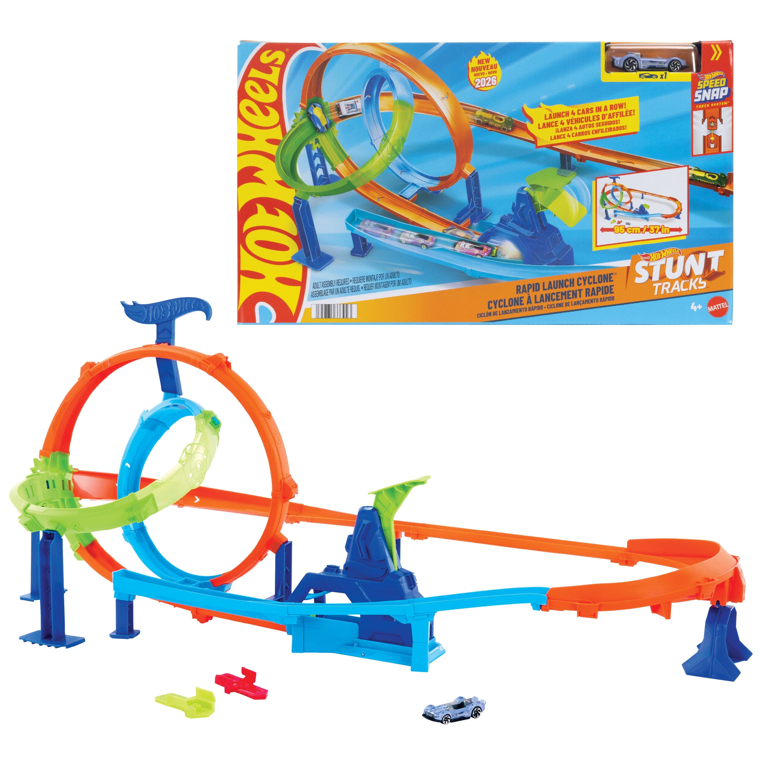 Hot Wheels Action Pista de Brinquedo Pista de Acrobacias Lança e Bate