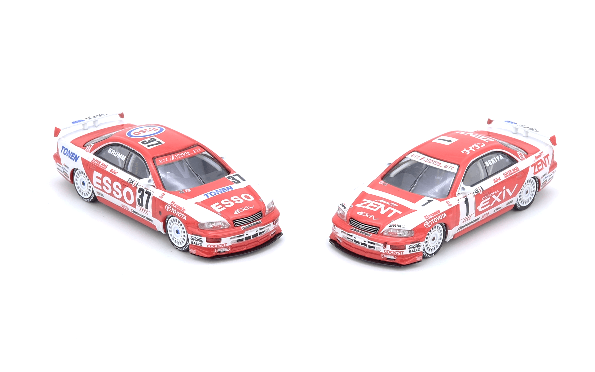 Toyota Corona EXiV #1 "ZENT" JTCC 1995 M. SEKIYA & TOYOTA CORONA EXIV #37 "ESSO" JTCC 1995 M. KRUMM - Box Set Collection