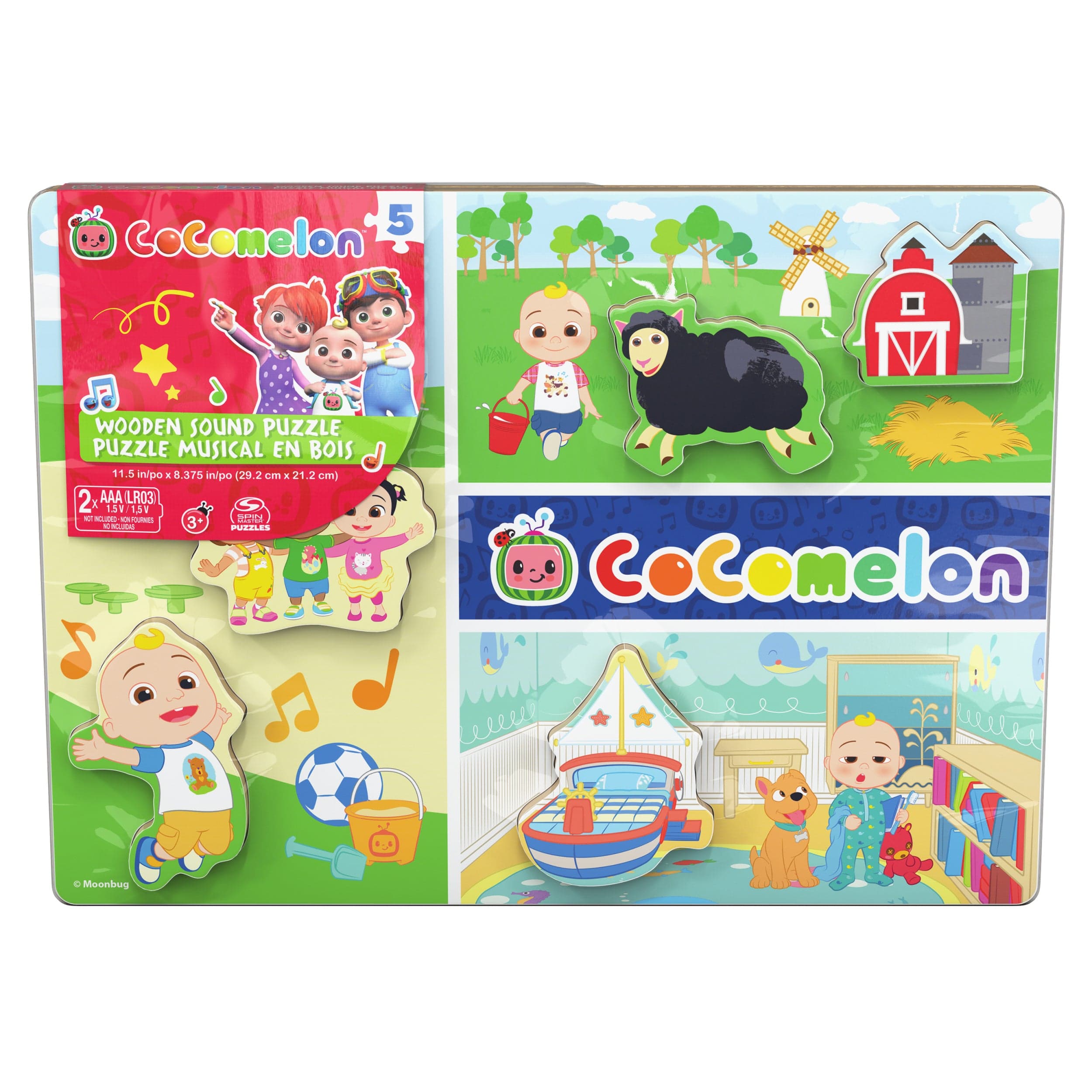 Cocomelon Chunky Musical Wooden Sound Puzzle