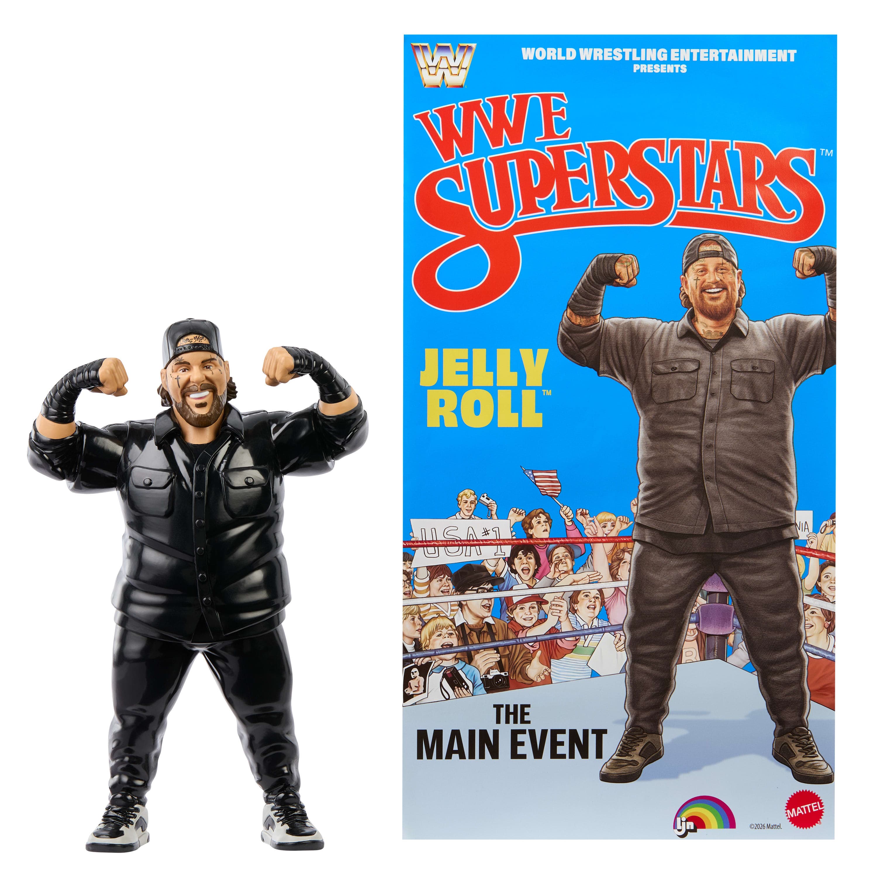 Ljn WWE Superstars Pat Mcafee Action Figure, 1980s Retro 8-inch Collectible Toy