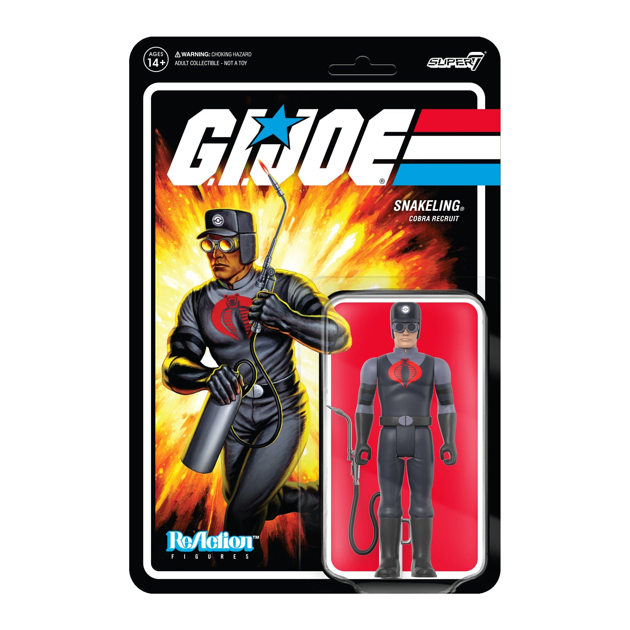 Gambar produk G.I. Joe ReAction Figures Wave 3 - Cobra Snakeling Factory Worker Clean-Shaven (Tan)
