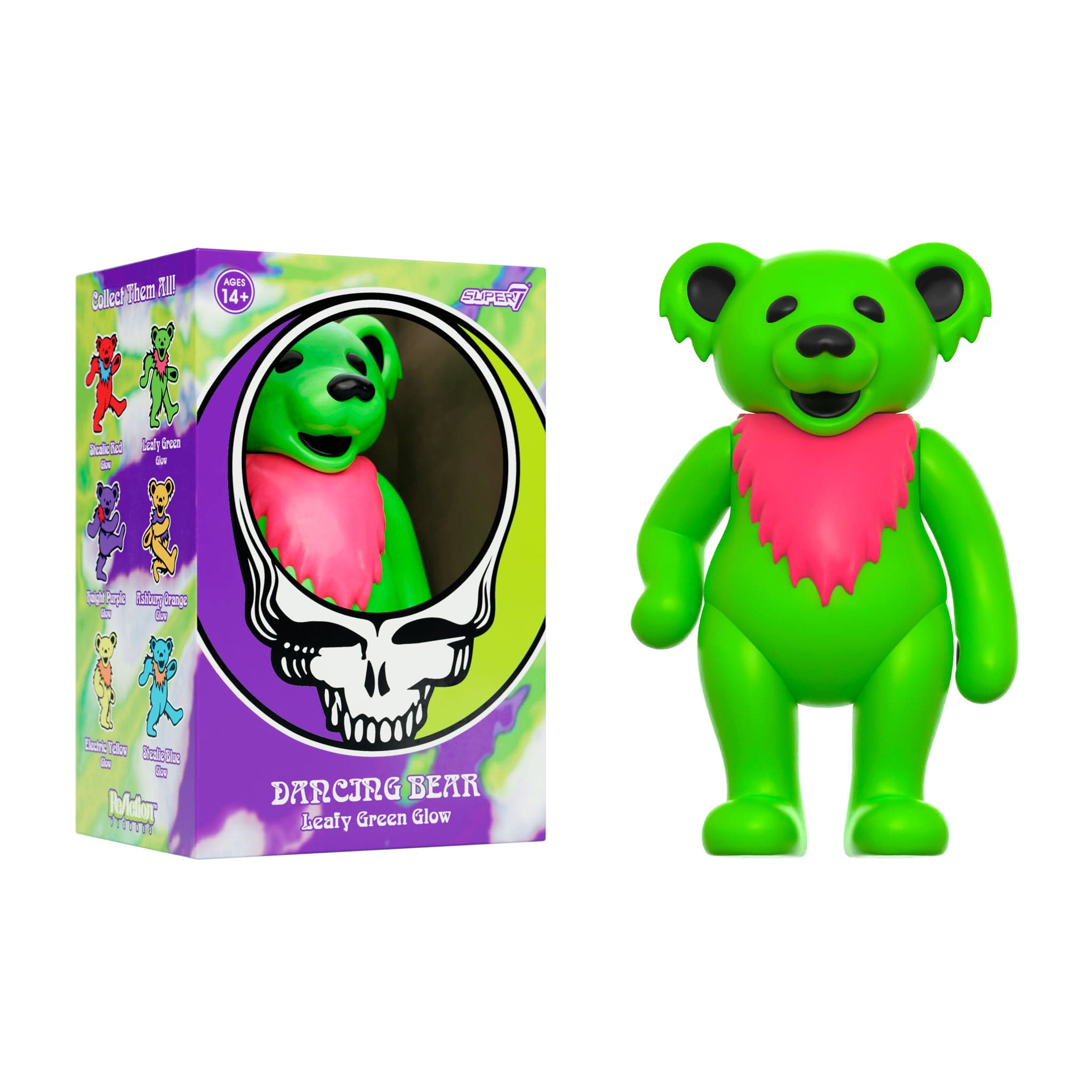 Gambar produk Grateful Dead ReAction Figure - Dancing Bear Glow (Leafy Green)
