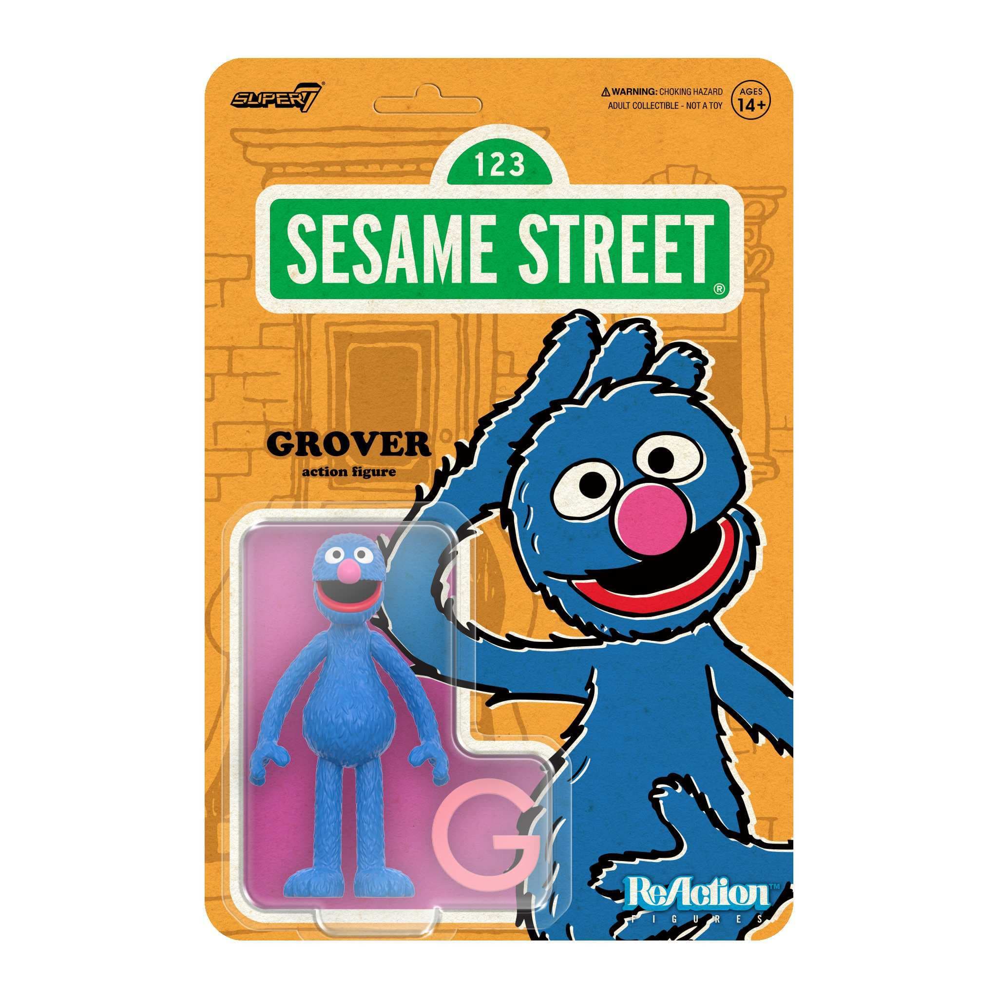 Gambar produk Sesame Street ReAction Figures Wave 05 - Grover
