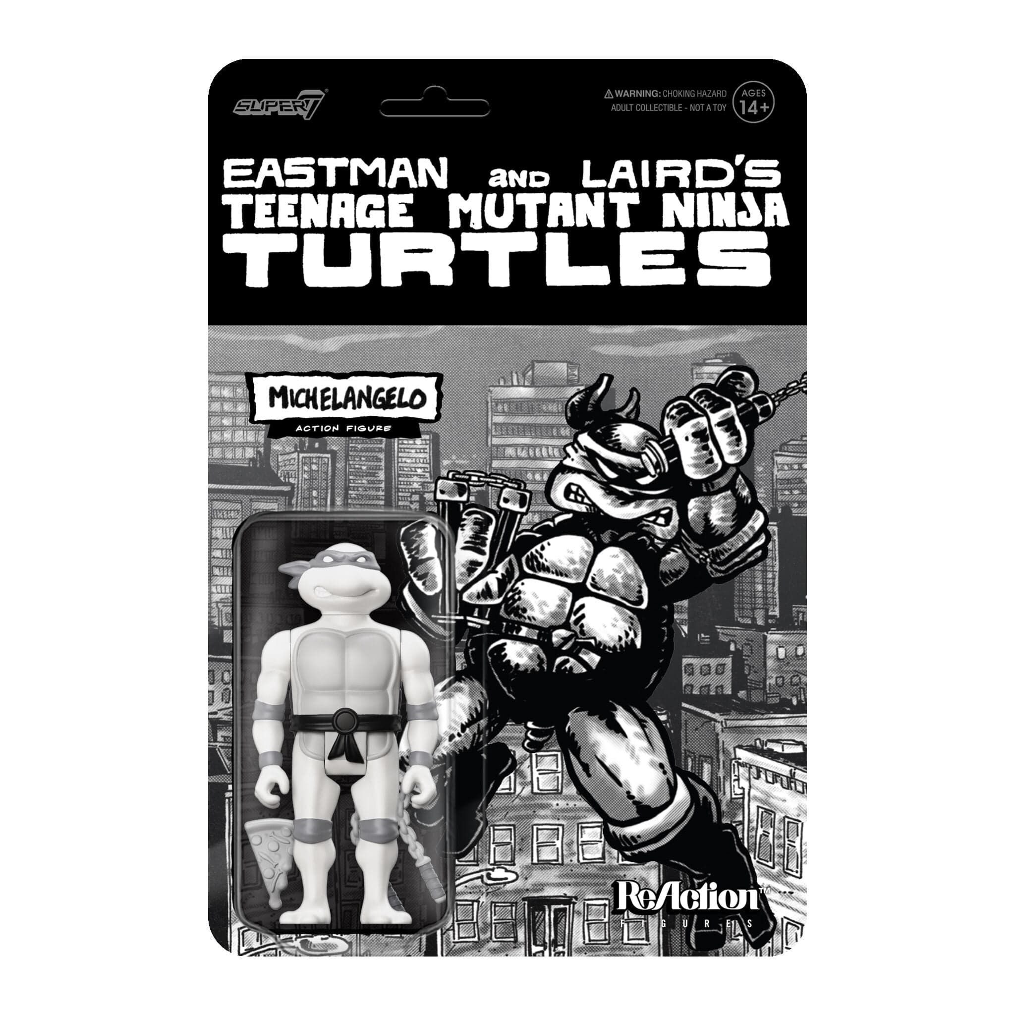 Gambar produk Teenage Mutant Ninja Turtles ReAction Figure Wave 9 - Michelangelo (Comic Greyscale)